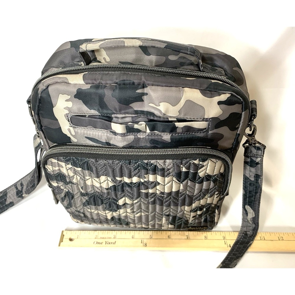 LUG Ranger Crossbody Bag Gray Camo Travel Organizer Pockets - Picture 2 of 12